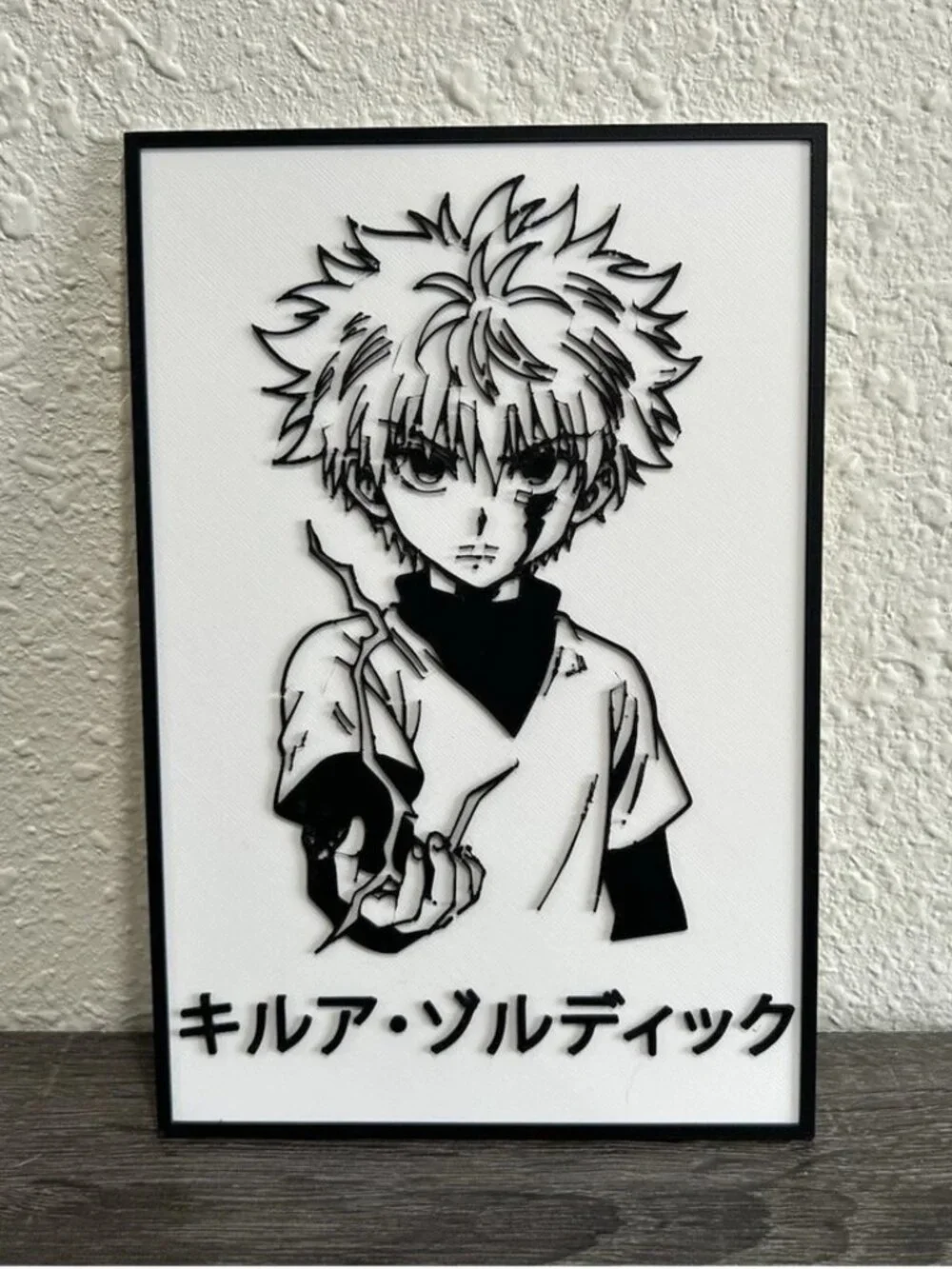 Killua Zoldyck Inspired Wall Art | 3D Printed Hunter x Hunter Manga Panel